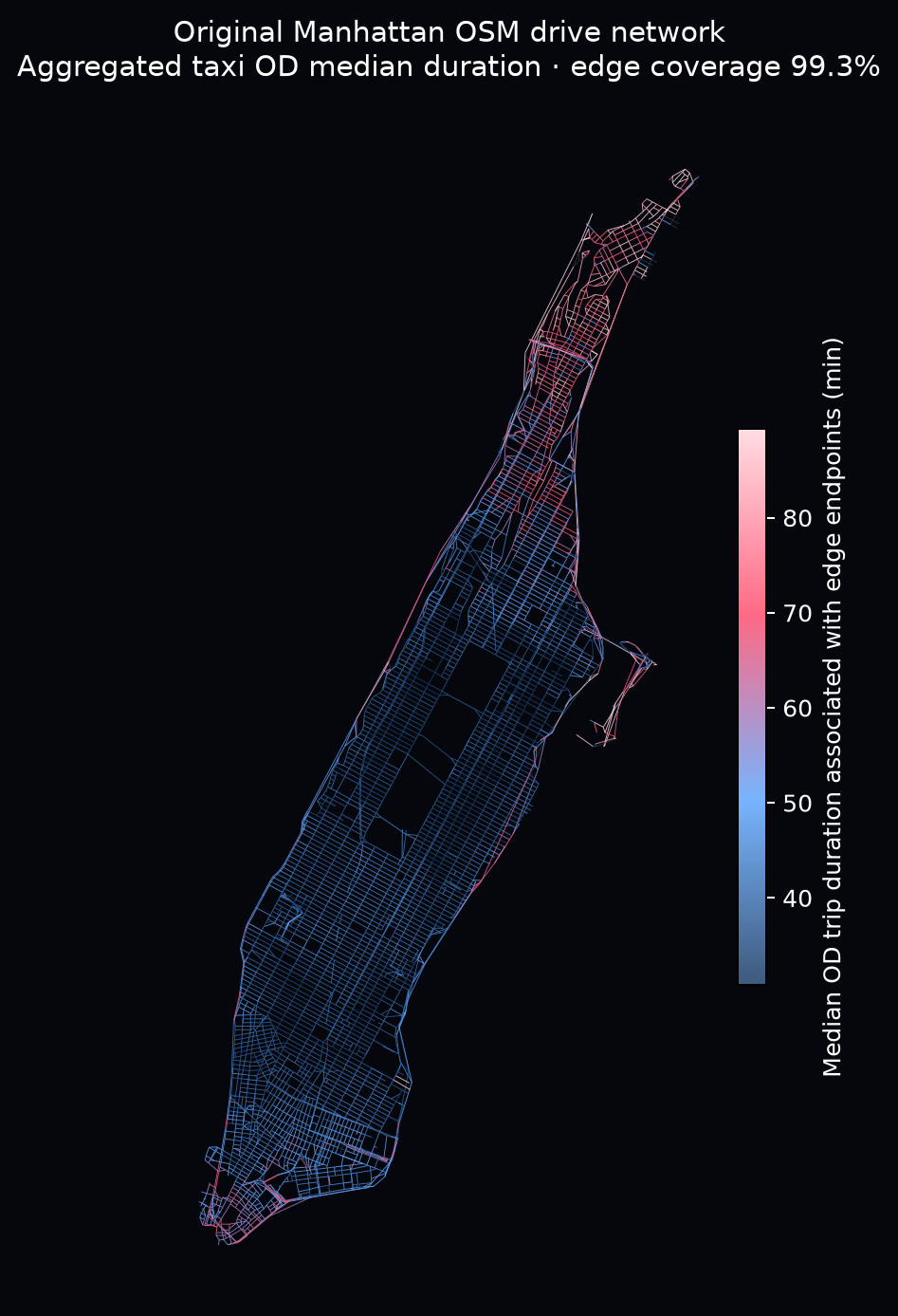 Original Manhattan OpenStreetMap drive network